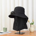 Portable Solar Rechargeable Fan Hat Adjustable with Face Cover Fishing Sun Shading Hat Long-lasting 1000mA Wide Brim Fan Hat